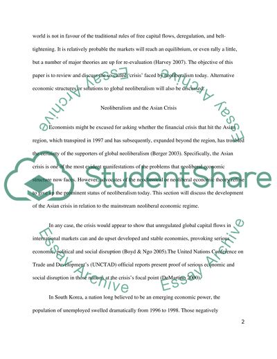 Is Neoliberalism in crisis today