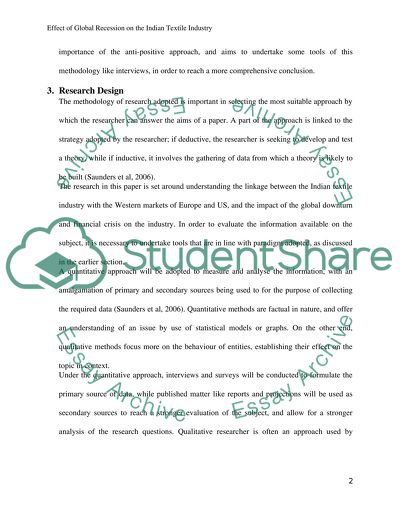 Effect of Global Recession on the Indian Textile Industry