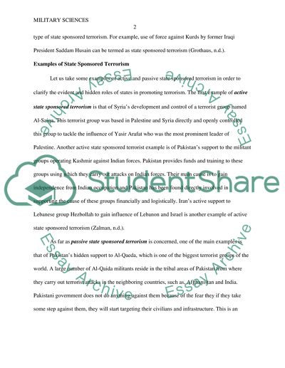 Different Types of State Sponsors of Terrorism