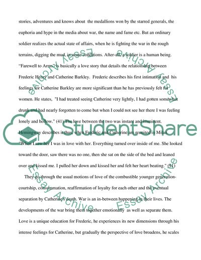 A Farewell to Arms by Ernest Hemingway