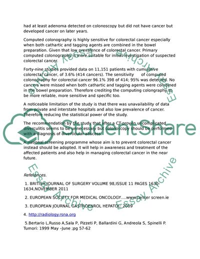 Is Colonoscopy Necessary