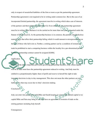 Problem-Solving Questions in Business Partnership