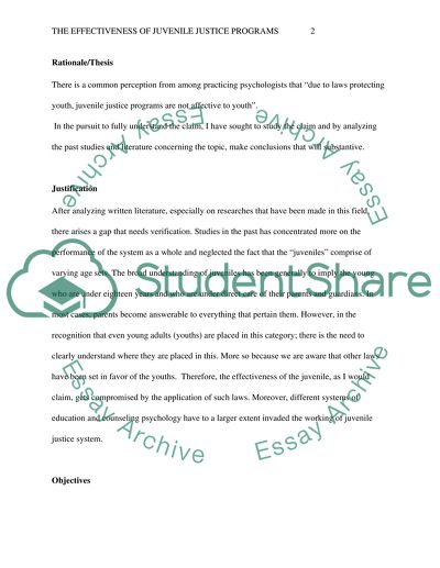 The Effectiveness of Juvenile Justice Programs