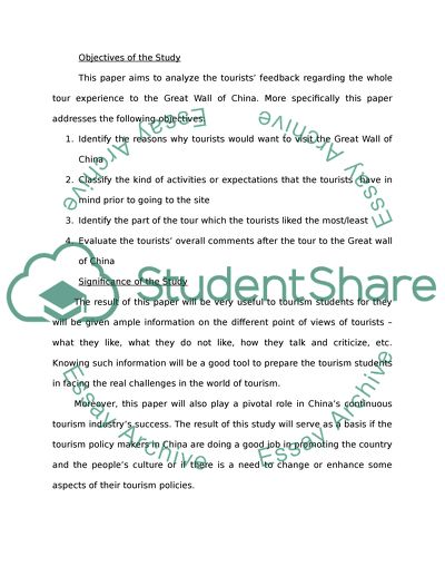 Tourists Feedback on Their Visit to the Great Wall of China