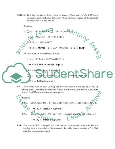 Homework(3) - Vor Mechanics / Statics