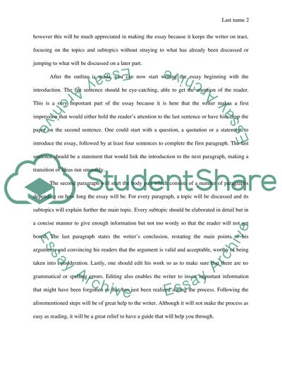 The Skill of Writing an Essay