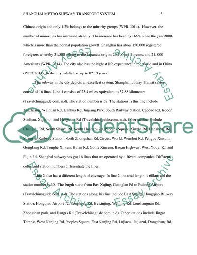 Shanghai Metro Subway Transport System