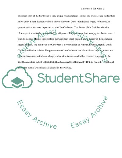 An aspect of Caribbean Culture