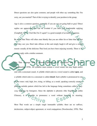 Language and Communication: Thailand