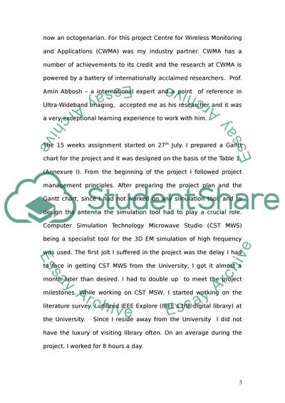 Planar Ultra Wideband Antenna for Microwave Imaging System for Medical Application (Project Debrief)