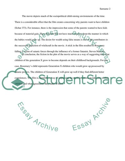 Popular Culture - Rosemarys Baby