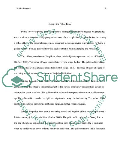 Joining the Police Force