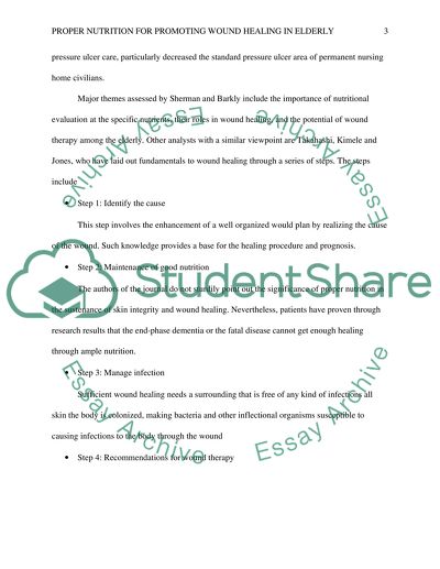 Proper Nutrition for Promoting Wound Healing in Elderly