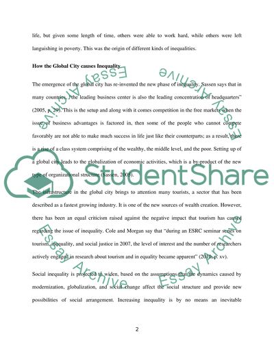 The Infrastructure in the Global City and Inequality