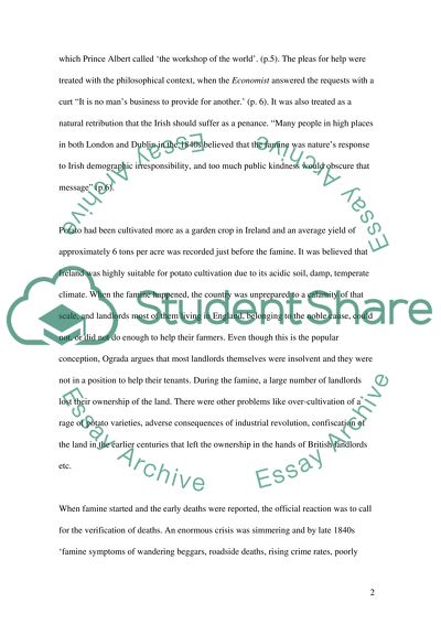 The Irish Famine Literature Review