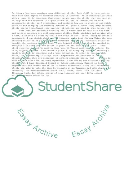 Strategic thinking skills