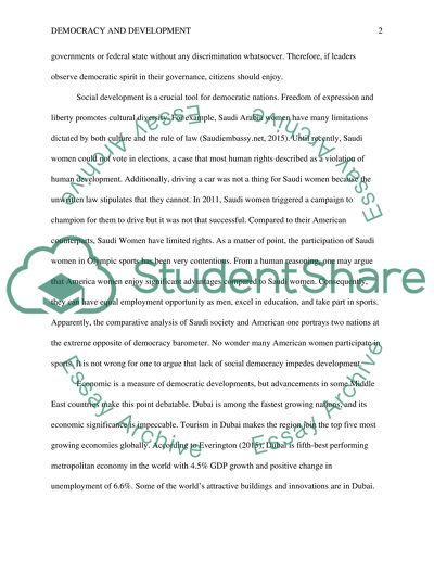 Democracy and Development