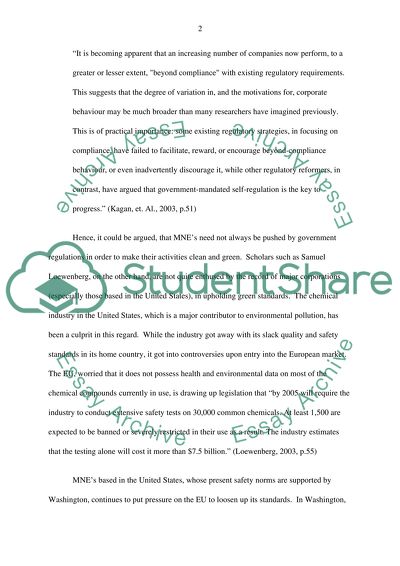 MNEs only tend to migrate to greener activity if force by government regulations