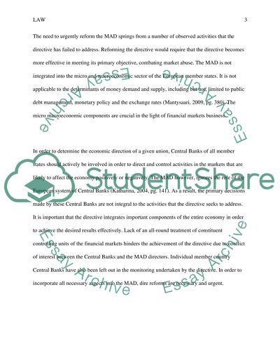 Market Abuse Directive