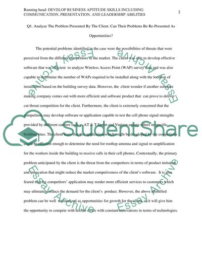 Develop business aptitude skills including communication, presentation, and leadership abilities