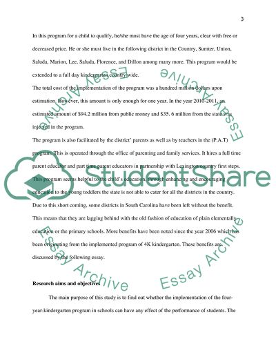 Analyzing the Benefits of Having a Four K Kindergarten