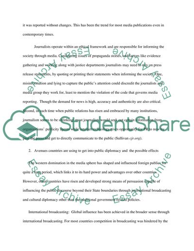 Public Diplomacy and Media