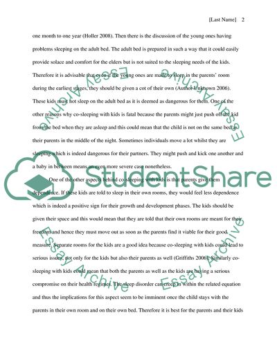 Issue Of Parents Co-Sleeping With Their Kids