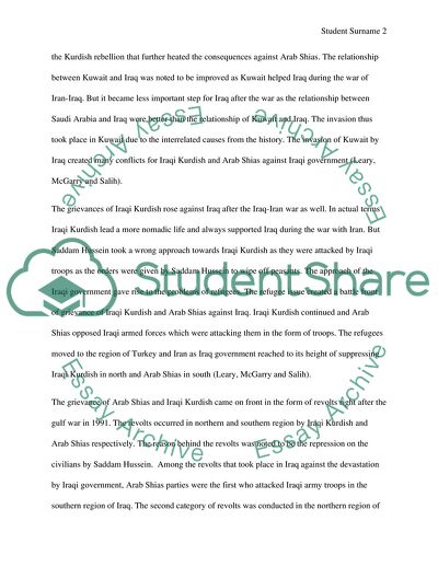 The Kuwait Conflict and the Iraqi Refugee Crisis 1991