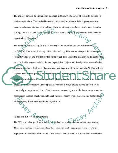 The Notion of Value Costing