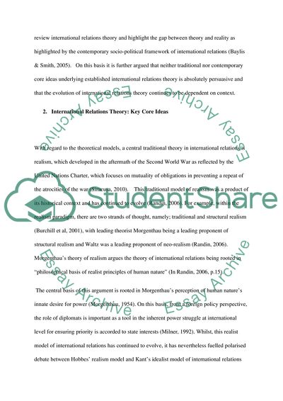 Analysis of Traditional and Contemporary International Relations