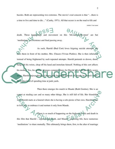 Harold and Maude A Meditation on Life and Death