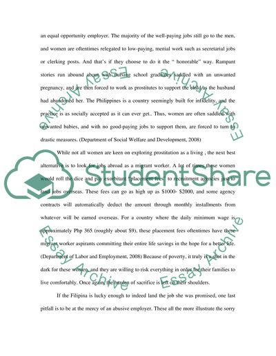 On Women and Poverty in the Philippines