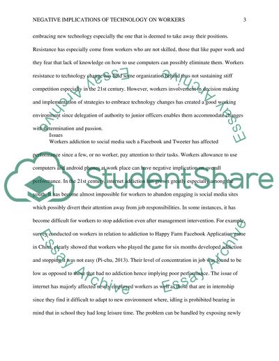 Negative Implications of Technology on Workers