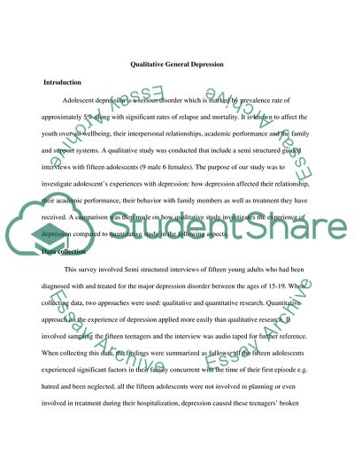 Qualitative General Depression