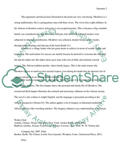 Critique of Things Fall Apart by Chinua Achebe