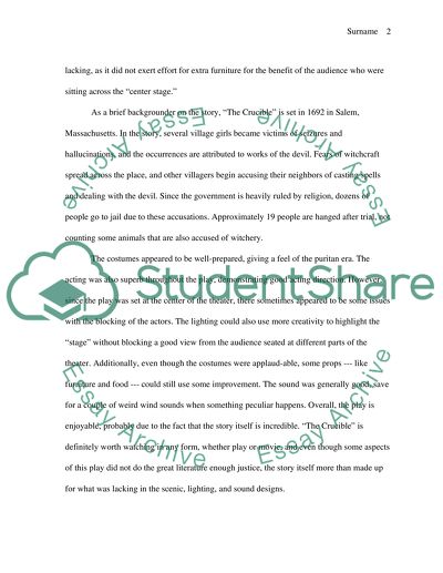 The crucible by Arthur Miller