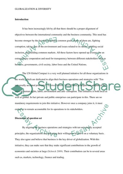 The United Nations Global Compacts