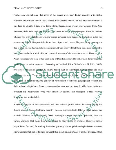 Being an Anthropologist