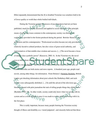 The Representation of Disability and Illness in Victorian England Novels