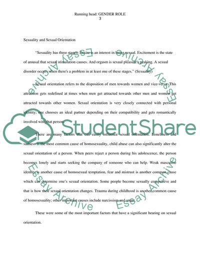 Gender Role Development & Sexuality and Sexual Orientation