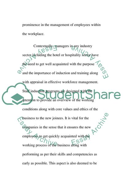 Purpose and Importance of Induction, Training and Appraisal in a Business Today To Ensure an Effective Workforce