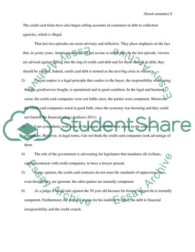 Credit Card Debt Issues