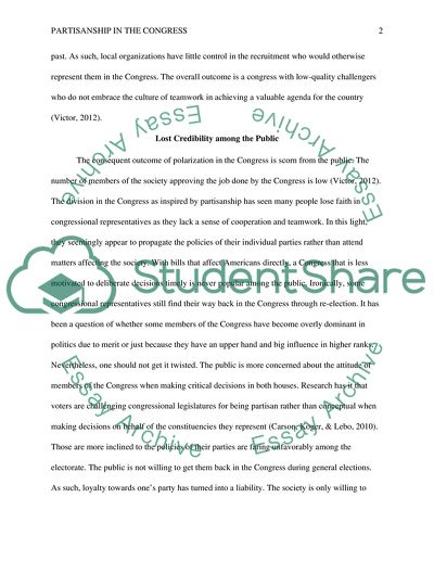 Implications of Partisanship in the Congress