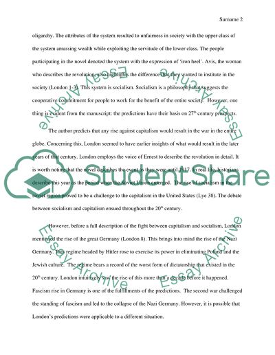 Socialist Predictions from The Iron Heel by Jack London