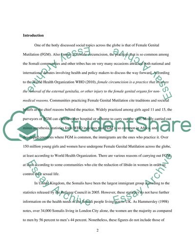 Female Genital Mutilation in London