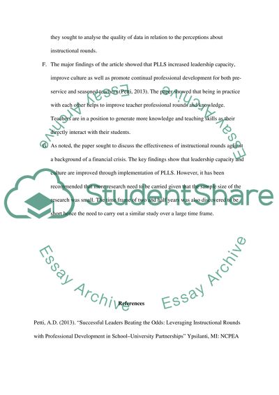 Instructional Rounds (Review 3)