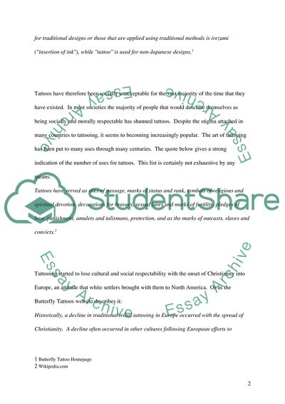 Cultural Acceptance of Tattooing