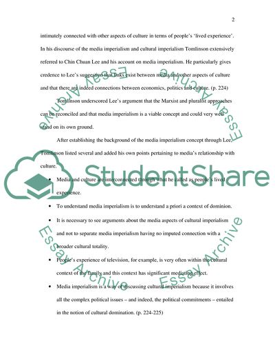 Cultural Imperialism