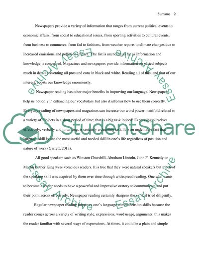 Benefit from reading newspapers