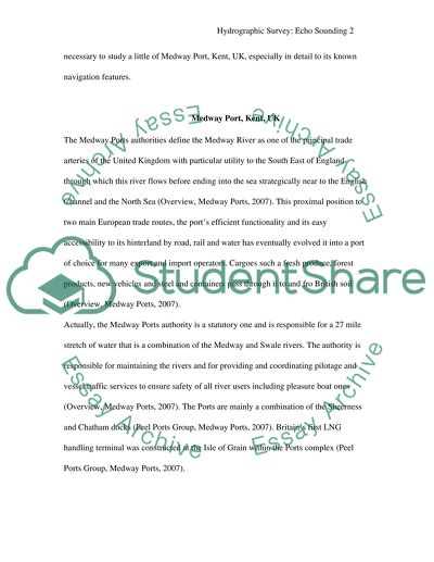 Hydrographic Survey, Echo Sounding